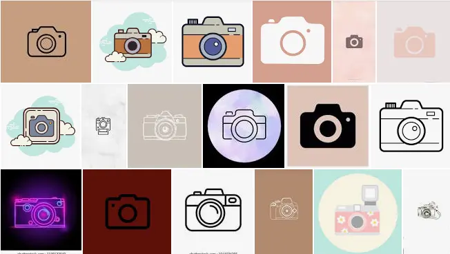 camera icon aesthetic